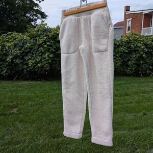 Columbia Fleece Pants Cream Sherpa Joggers‎ Lounge Warm Cozy Comfy